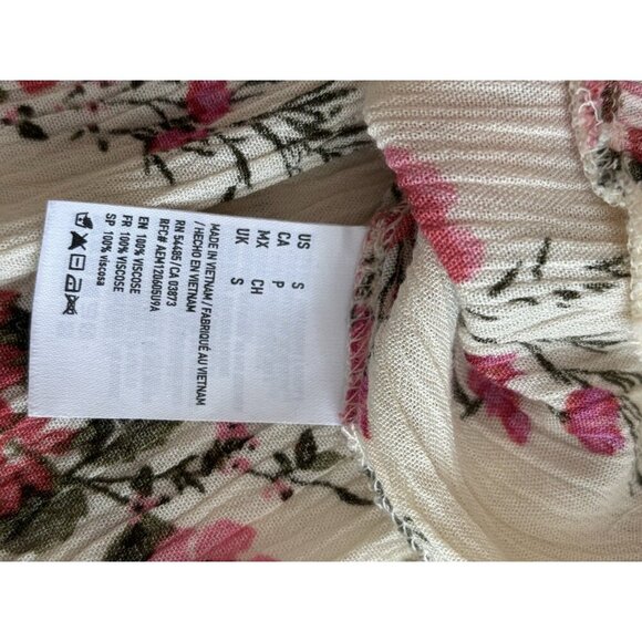 AMERICAN EAGLE Floral Milkmaid Babydoll Mini Dress Small Tiered Cottage Prairie - Picture 10 of 11